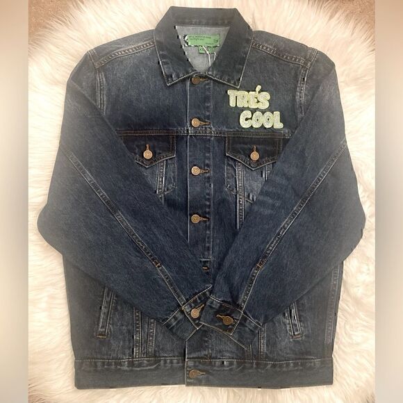 NWT Sandrine Rose x Free People ‘Tres Cool’ Oversized Denim Jacket Size XS - Picture 2 of 11